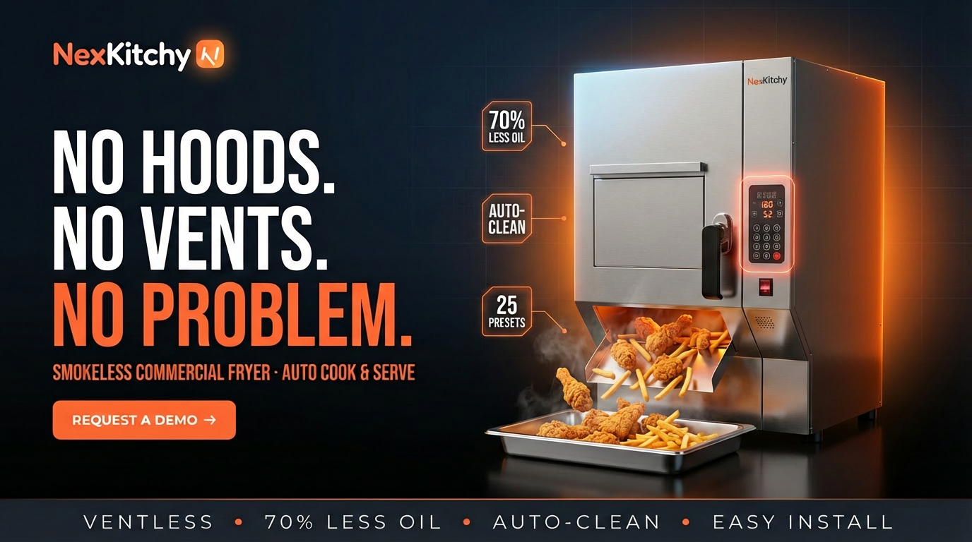 NexKitchy smart smokeless commercial fryer
