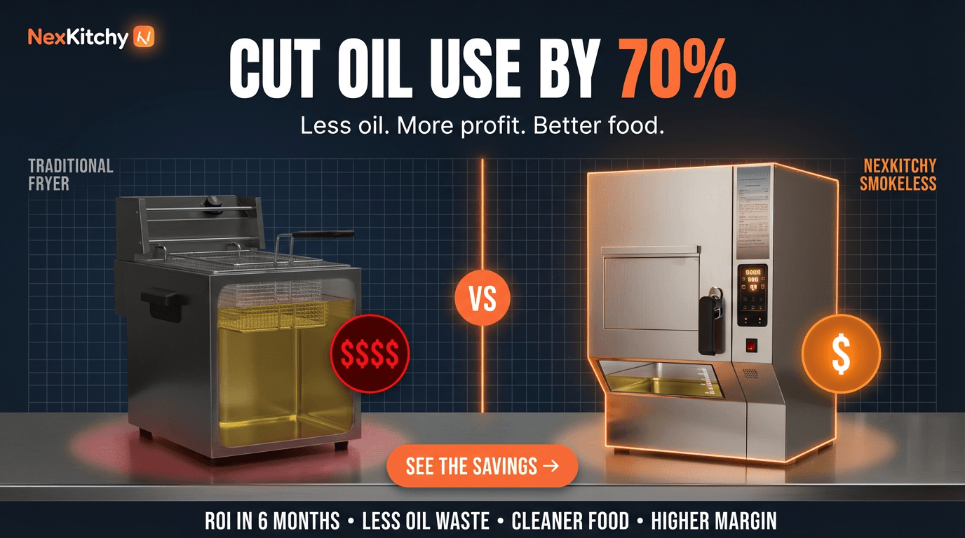 NexKitchy commercial fryer oil saving comparison