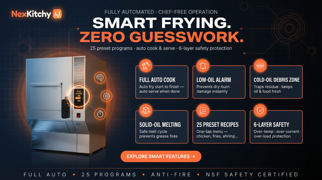 NexKitchy automated smart frying features