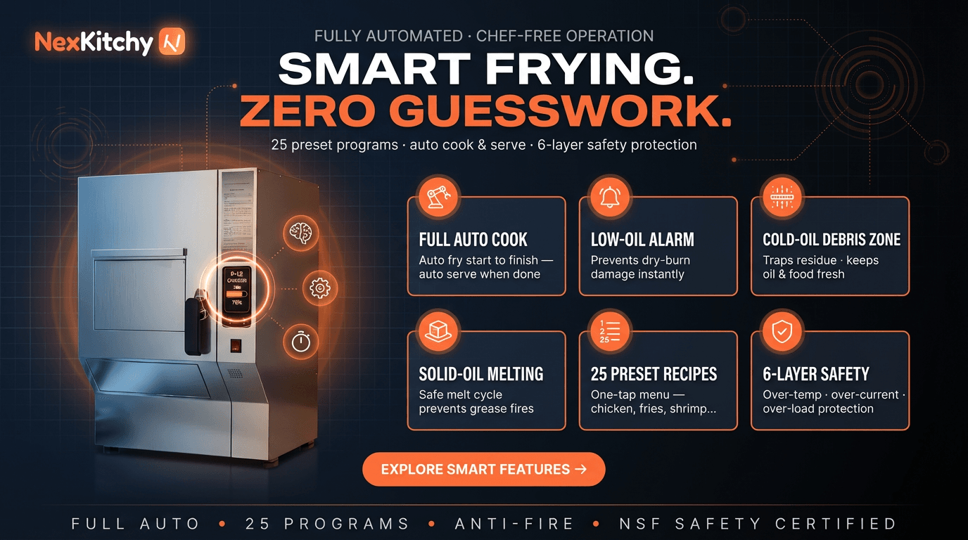 NexKitchy automated smart frying features